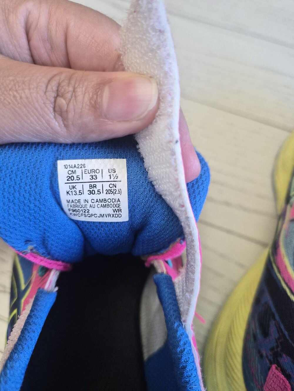 ASICS girls Pre Nosa Shoes Size 1.5 Pink - Picture 4 of 11